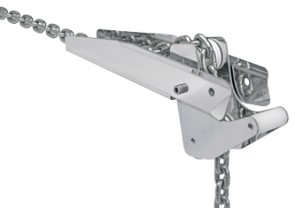 Allpa Niro Ankerbugrolle, A=400mm, B=80mm, C=80mm (Kippbar, Bis 15kg)