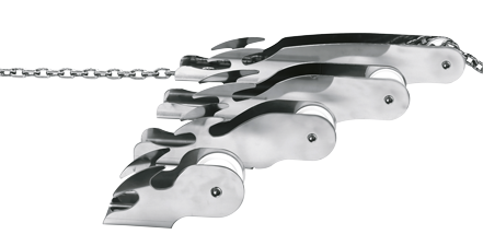 Allpa Niro Ankerbugrolle, L=450mm, B=70, H=80mm (Festes Modell, Bis 15kg)