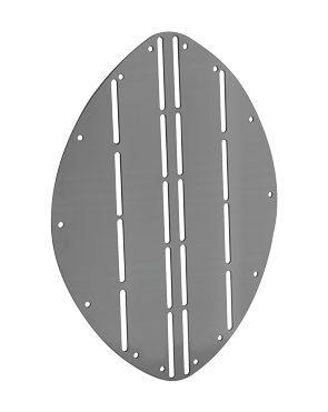 Allpa Niro Bugschutzplatte, A=265mm, B=345mm, Ellipsförmig