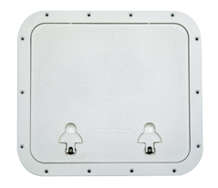 Allpa Aluminium Luke, Außenmaß 510x460mm, Innenmaß 345x400mm, Blank Unbehandeltes Aluminium