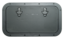 Allpa Aluminium Luke, Außenmaß 350x600mm, Innenmaß 240x490mm, Blank, Unbehandeltes Aluminium