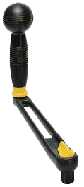 Allpa Aluminium Winsch-Kurbel, L=200mm, Gewicht 0,46kg, Lock-In Mit Ball-Griff