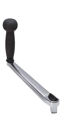Allpa Verchromte Winsch-Kurbel, L=250mm, Gewicht 1,46kg, Lock-In Mit Ball-Griff
