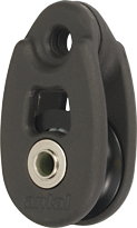 Antal Kunststoff Mini Snatch Block, Schwarz