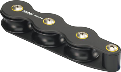 Antal Aluminium Organizer, 2-Scheiben, D=50mm, P=52mm, Leine Ø16mm, L=133mm, Arbeitslast 800kg