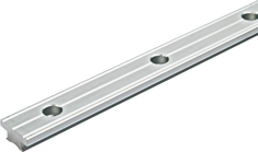 Antal Aluminium T-Schiene 32x6, Lochmaß Ø6mm, Lochabstand 50mm (Silbereloxiert)