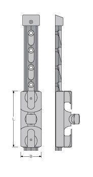 Antal Aluminium 'Automatic' T-Track (32x6) Für Fallenschlitten, Lochmaß Ø=6mm, Lochabstand 50mm