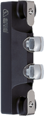 Antal Aluminium Halyard Slider 40x8, L=210mm, B=60mm, Arbeitslast 5800kg (Double Pin)