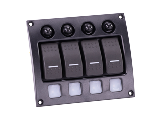Sierra Schalttafel 12-24v, Ip66, 4 Positionen, Led-Indikatoren & Automatische Sicherungen
