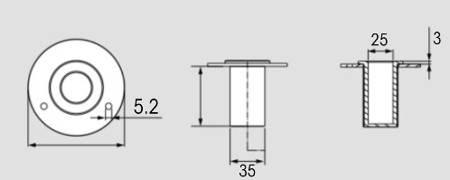Plastimo Einbaubuchse für Gangway