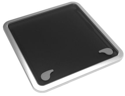 Goïot Aluminium Luken Modell 'Opal 60', Satin, Abm. 561x561mm, Lochmaß 507x507mm, Rahmen 15mm