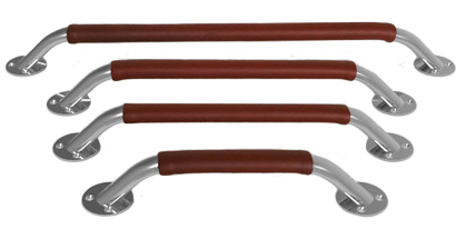 Allpa Niro Handlauf Mit Leder-Überzug, Ø24x20mm (Oval), H=73mm, L=280mm