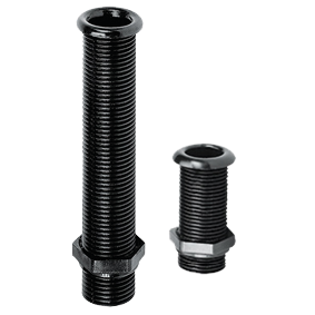 Allpa Kunststoff Lenzrohr, Ø22mm, H=155mm, Schwarz