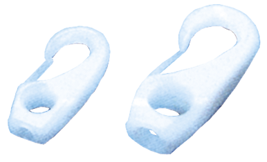 Allpa Kunststoff Schnapphaken, 10mm, Weiß