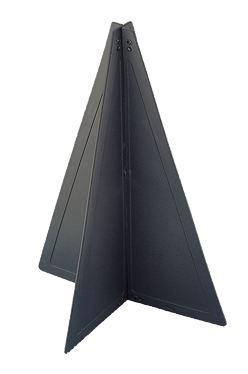 Allpa Kunststoff Signalkegel, Zusammenlegbar, 460x330mm, Schwarz