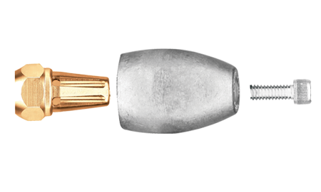 Allpa Zinkanode Mercruiser/Z-Antrieb/Mercury Outboard, Bravo 3 (>2003), Prop Nut Assembly