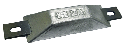 Navalloy European Style Hull Anode; 100x34mm