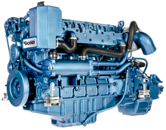 Solé Schiffsdiesel Sdz 205 Turbo Mit Technodrive Wendegetriebe Tm880a, R=2.08:1