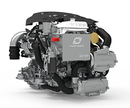 Hyundai Schiffsdiesel S270p Turbo & Intercooler, Mit Technodrive Wendegetriebe Tm170, Untersetzung 2.04:1