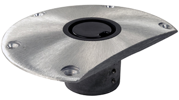 Flacher Linksseitiger Aluminiumsockel Satin