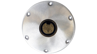 9" Runder Aluminiumsockel Satin