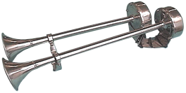 Allpa Niro Elektromagnetischer Signalhornsatz, Zweiklang, L=463,5mm, 24v (105db(A)-350/400hz)