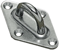Allpa Niro Karoförmige Augenplatte, 40x64mm, Ø6mm