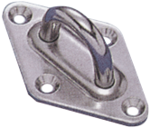 Allpa Niro Karoförmige Augenplatte, 50x80mm, Ø8mm