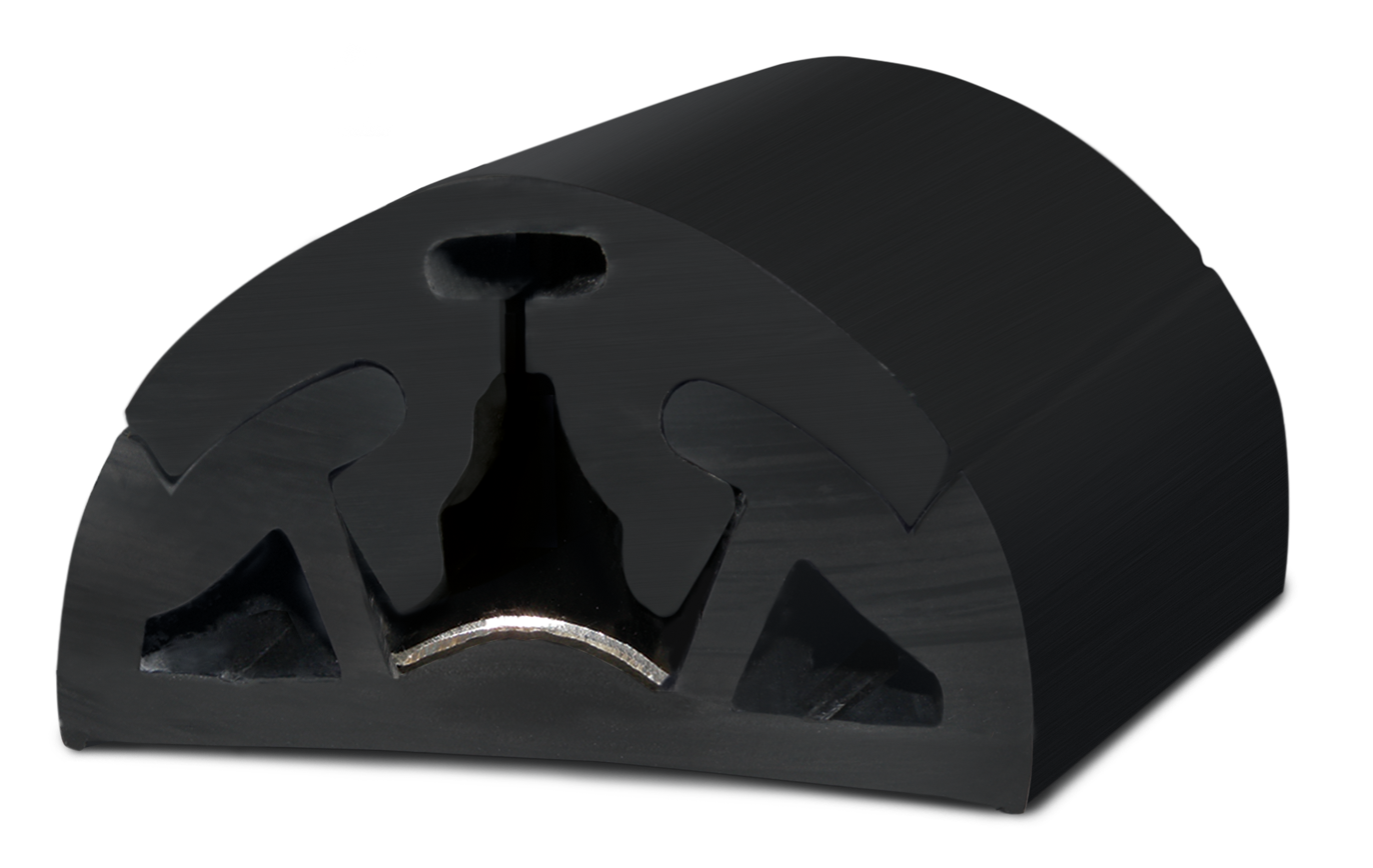 allpa PVC stootlijst, B=65mm, zwart 12M