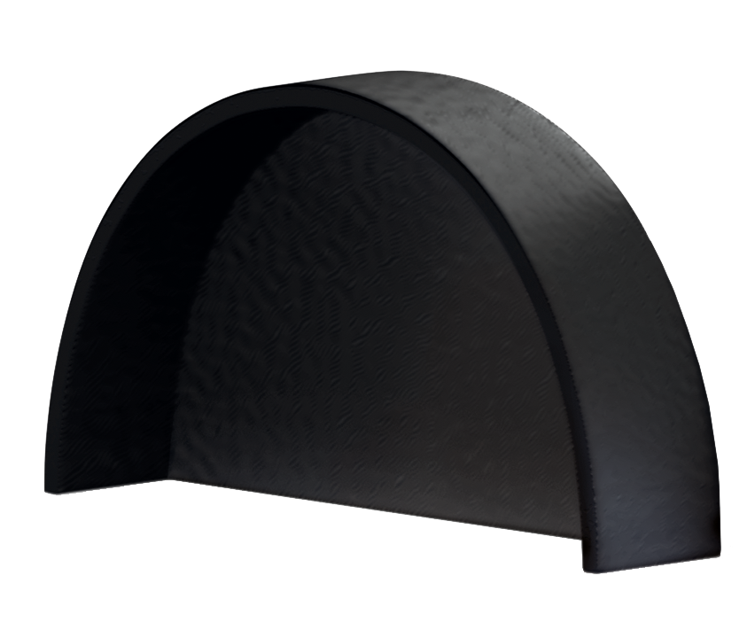 Allpa "Bino 65" Endkappe, Schwarz