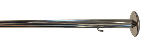 Allpa Niro Flaggenstock, L=600mm Ø25mm, Mit 2 Haken