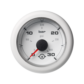 VDO Veratron OCEANLINK™ 52 mm Getriebeöldruck Anzeige 30 bar, weiß