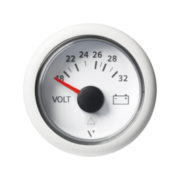 VDO Veratron VIEWLINE Voltmeter 18 – 32 V, Ø 52 mm schwarz oder weiß
