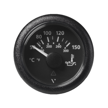 VDO Veratron VIEWLINE Motoröltemperatur Anzeige 50 °C-150° C, Ø 52 mm schwarz oder weiß