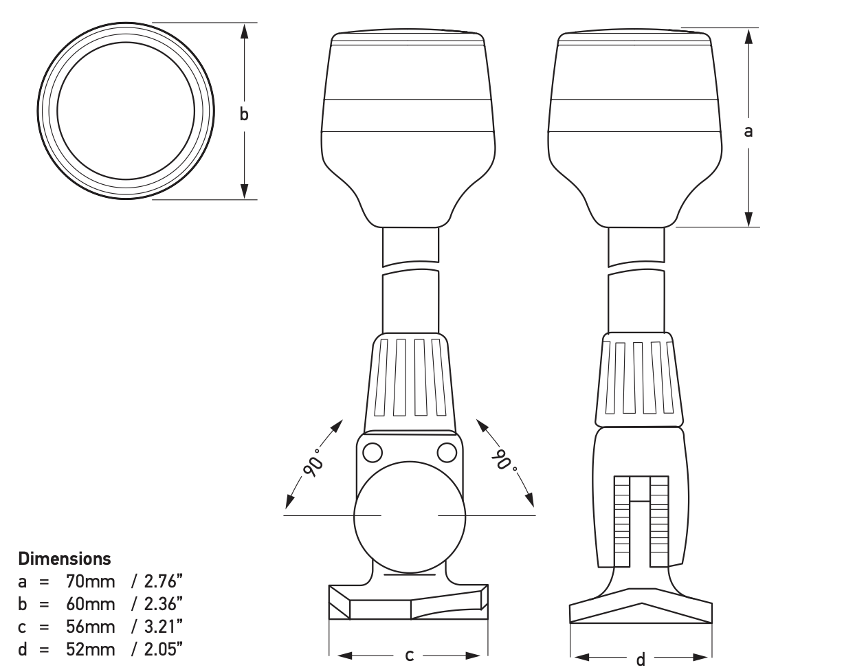 Hella NaviLED 360 Compact Klappbarer Mast 2 sm Ankerlaterne