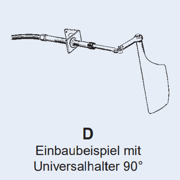 ULTRAFLEX Steuerkabelhalterungen 90° S55 mit Alu-Rohr