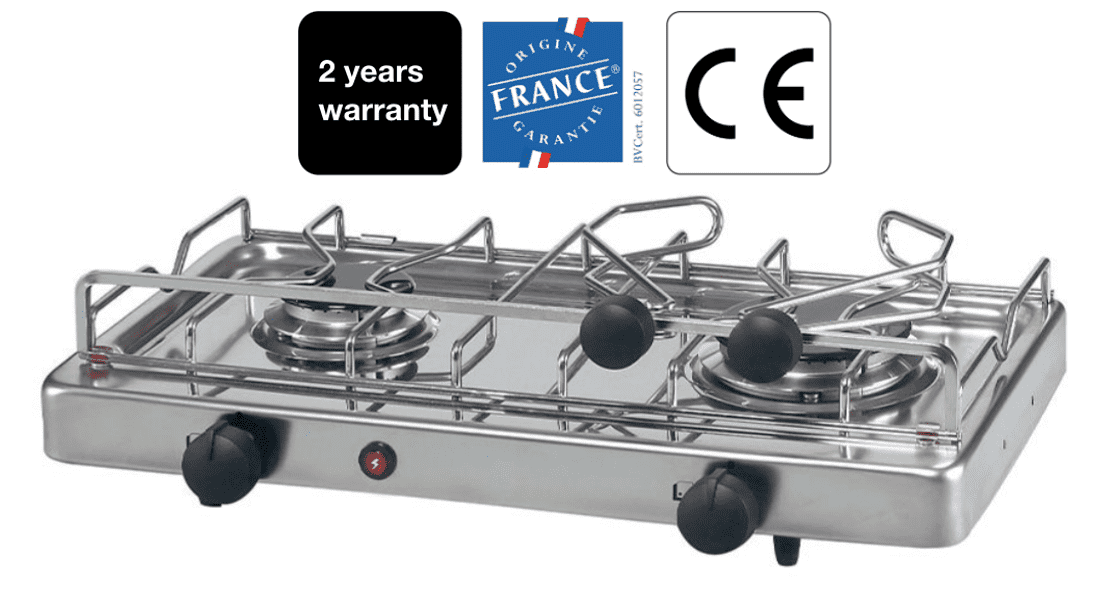 Eno XTREM 2-flammiger Aufbaukocher mit E-Zündung