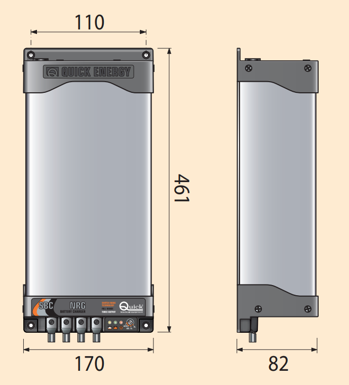 QUICK Ladegerät NRG Hi Power SBC1100 12 Volt, 80 Amp., 3 Ausgänge, Batterieladegerät