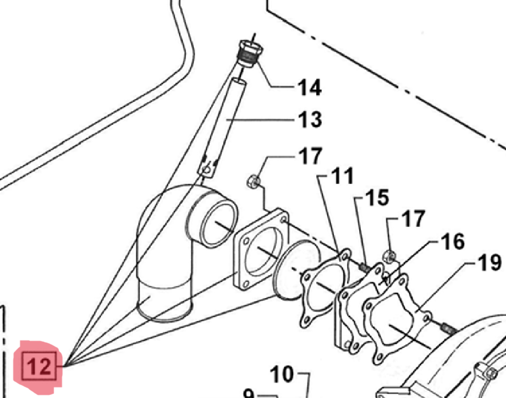 Bukh wassergekühlter Auspuffkrümmer DV48