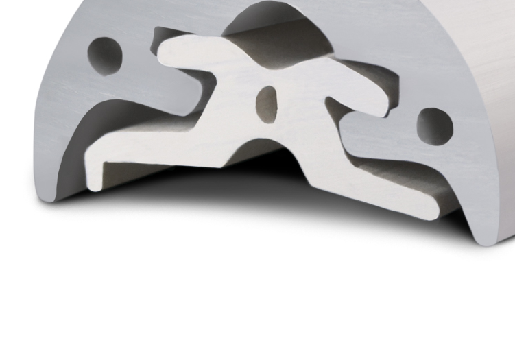 Plastimo Befestigungsprofil PVC Scheuerleiste RADIAL 30 mm - 8 x 2 m Stücke