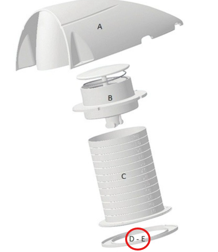 PLASTIMO Abdeckring für Doradebox, stromlinienförmig