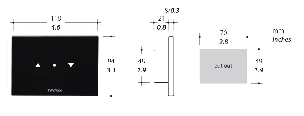 Tecma SFT Touch EKO Control Bedienpanel