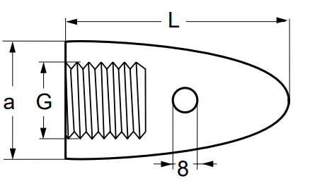 Wellenendanode Magnesium für 35/40 mm Welle, mit Innengewinde M24x2