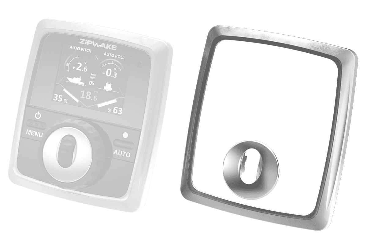 Zipwake Control Panel (CP) Chrom Kappe für Radsteuerung (2 Stück)