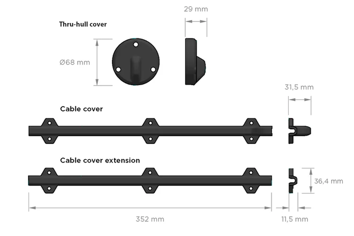 Zipwake Kabel Borddurchführung Serie E 400