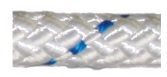 Allpa Allcord-17, Ø16mm Geflochtene Schot- & Fallenleine 'Easy', Weiß Mit Blauem Kennfaden
