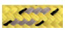 Allpa Allcord-19, Doppelt Geflochtene Schotleine Full Color, Ø12mm, Gelb Mit Grauem Kennfaden, 200m
