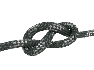 Allpa Allcord-20, Doppelt Geflochtene Schotleine Mixed Colors, Ø10mm, Grau/Schwarz, 200m
