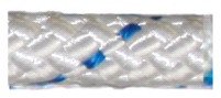 Allpa Allcord-21, Doppelt Geflochtene Schotleine, Ø6mm, Weiß Mit Blauem Kennfaden, 200m