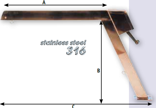 Allpa Niro Davit Mit Tau, Block Und Winsch, Feste Version (Preis Pro Stück)